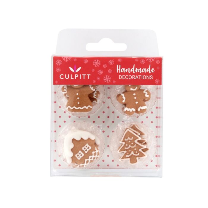 Christmas sugar piping decorations gingerbread village