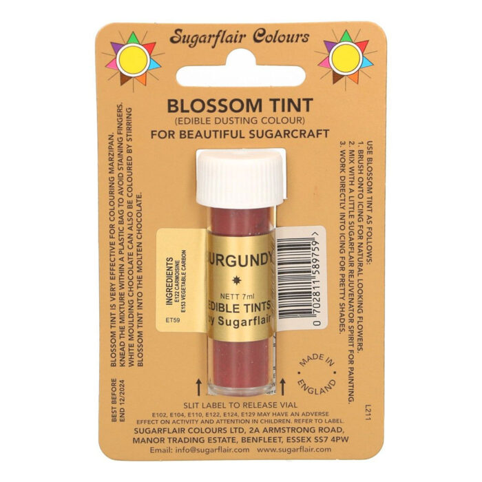 sugarflair dust colouring burgundy