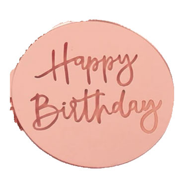 Happy Birthday Cake Topper Rose Gold